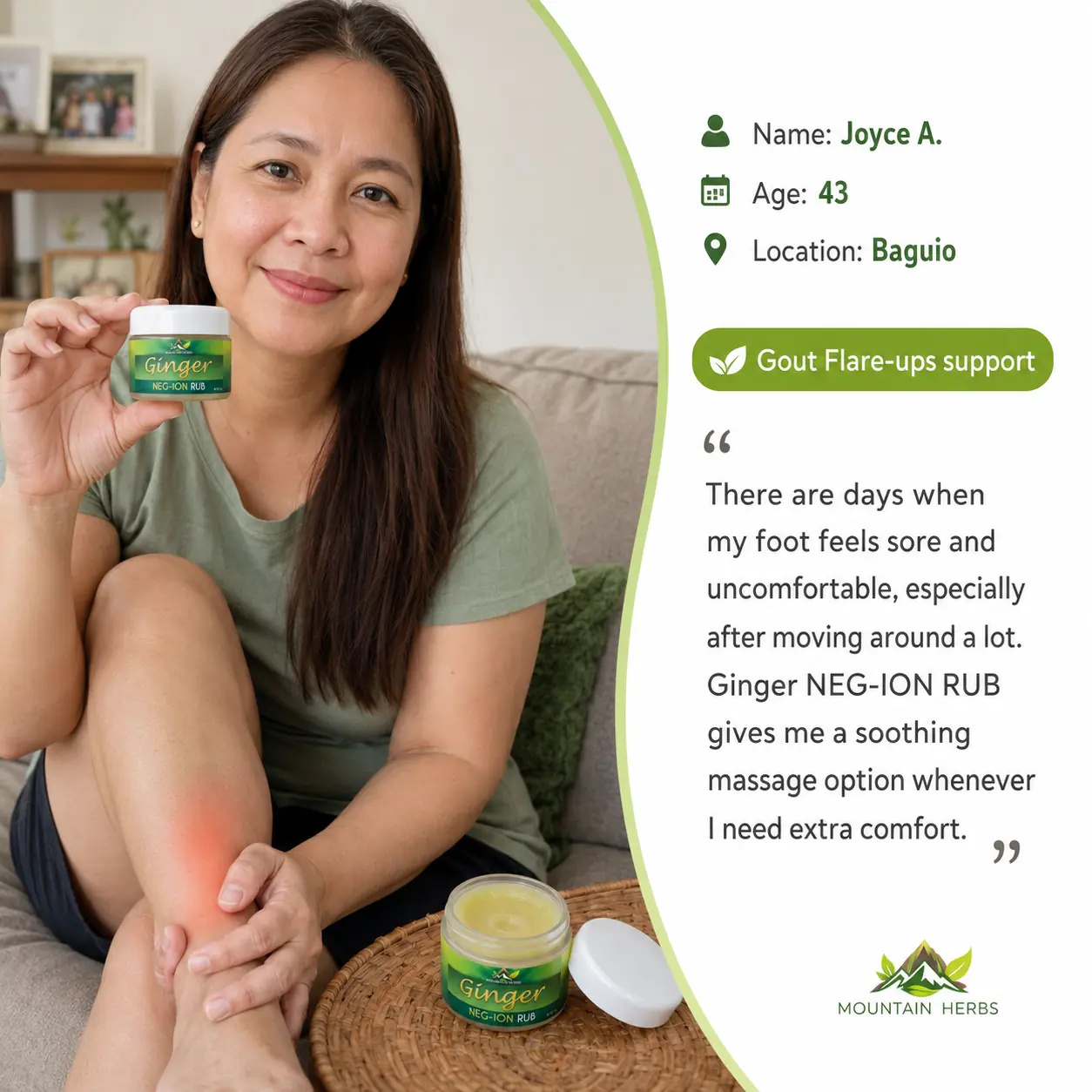 Ginger Negative Ion Rub testimonial 1