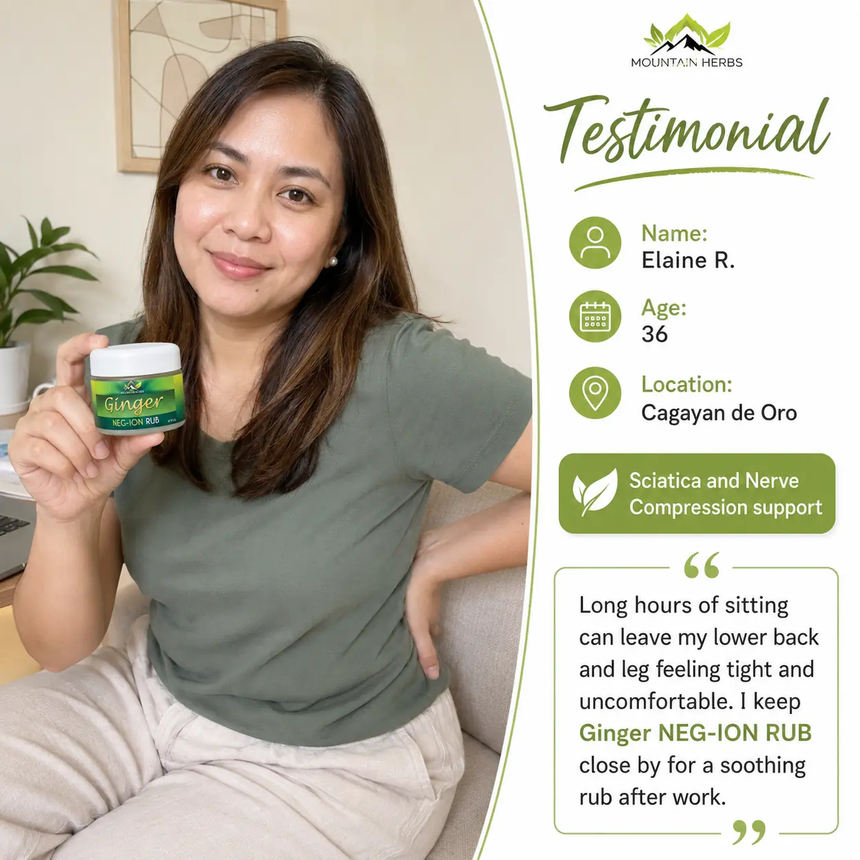 Ginger Negative Ion Rub testimonial 6