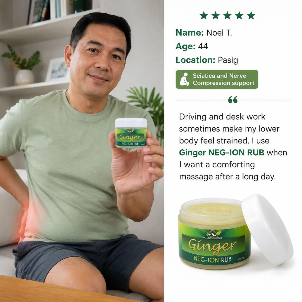 Ginger Negative Ion Rub testimonial 5