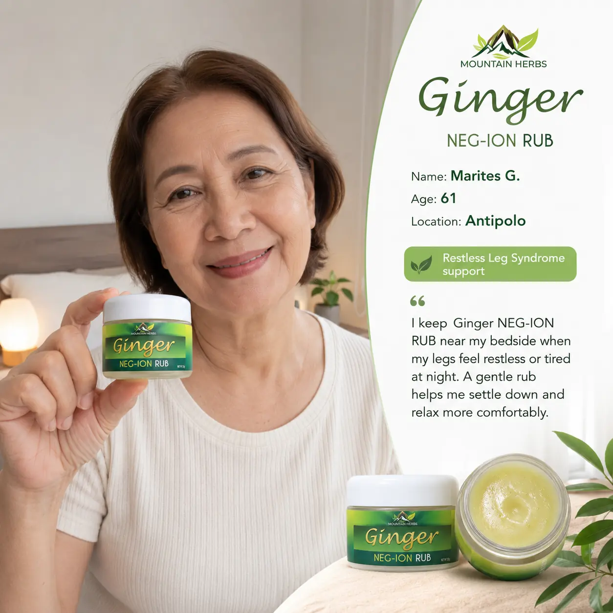 Ginger Negative Ion Rub testimonial 4