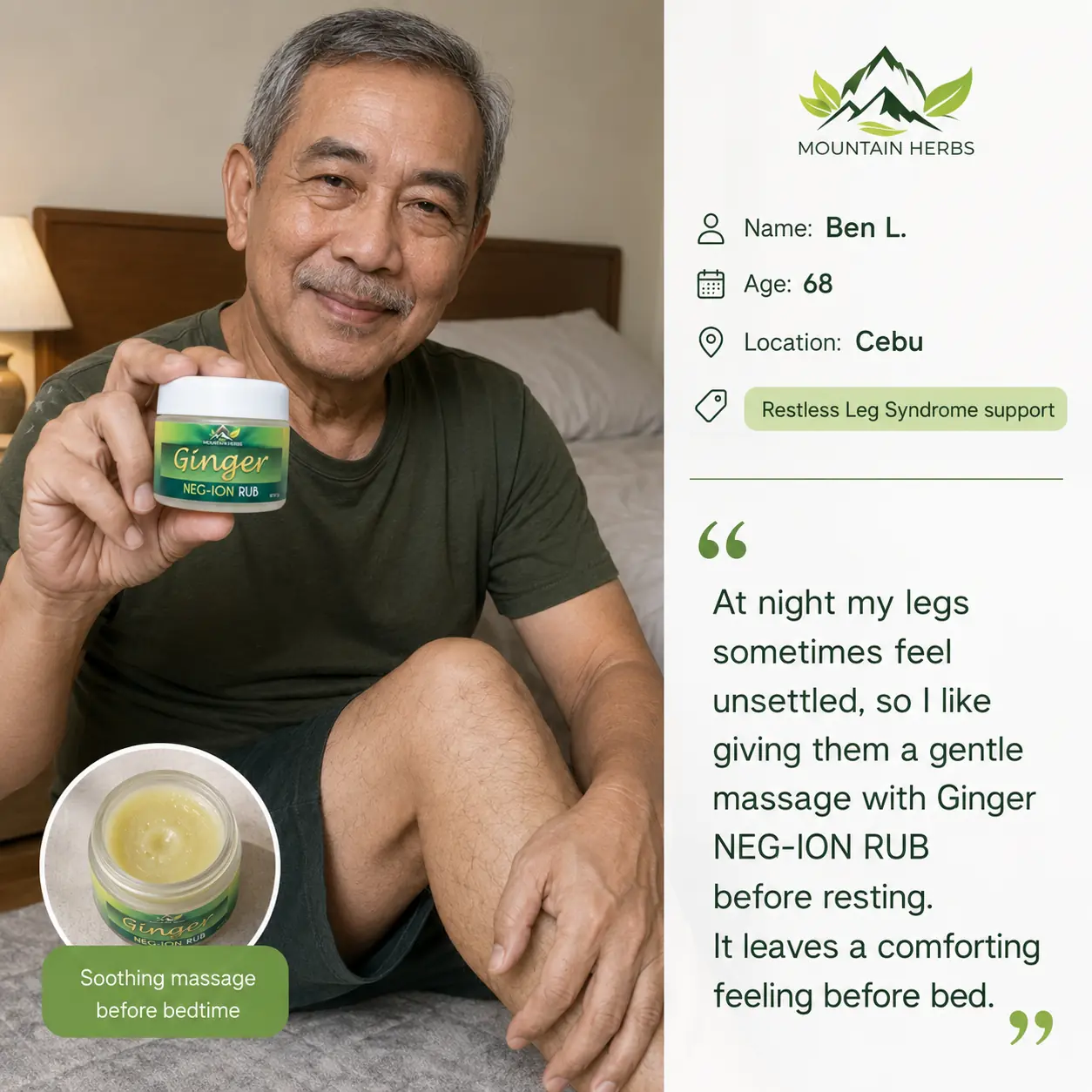 Ginger Negative Ion Rub testimonial 3