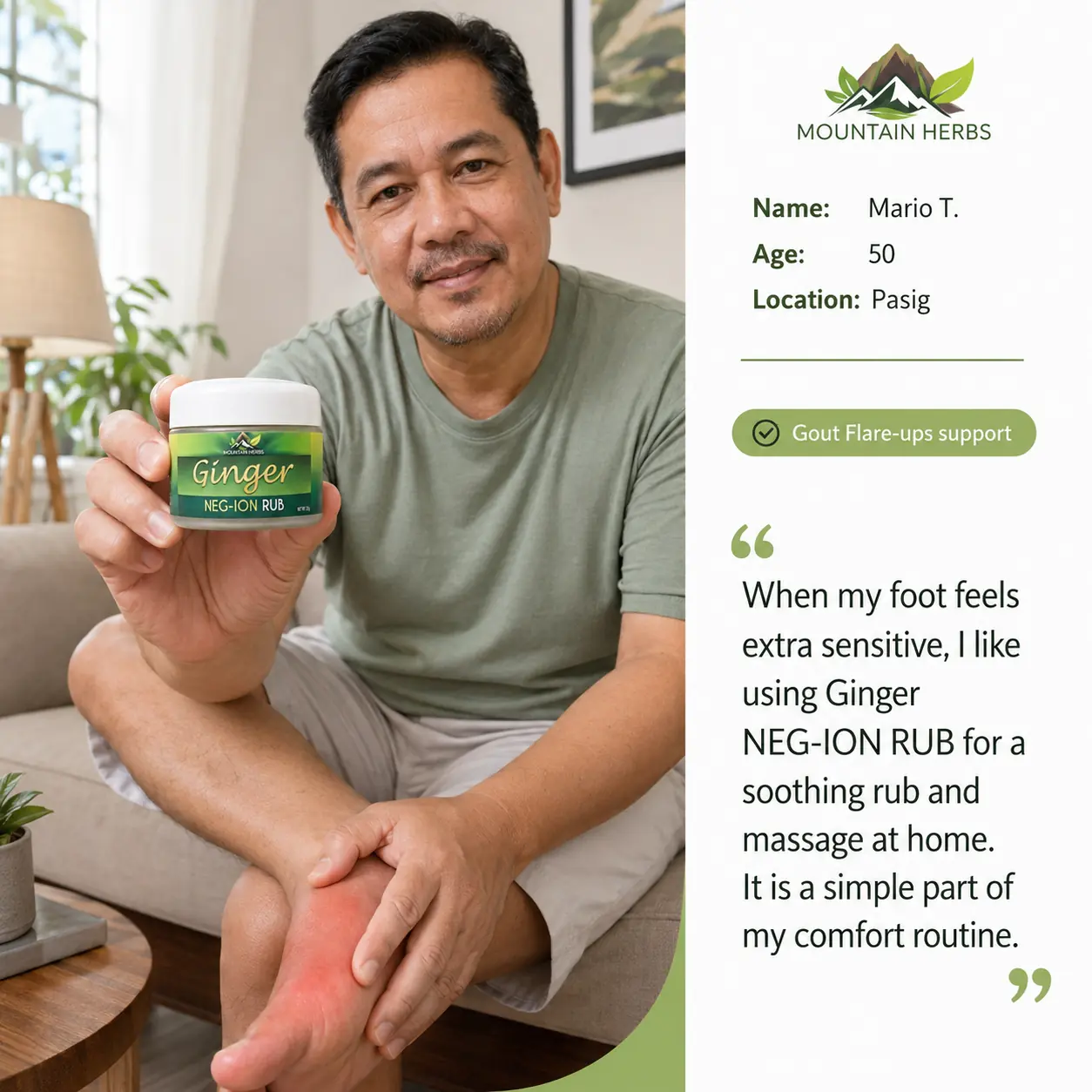 Ginger Negative Ion Rub testimonial 2