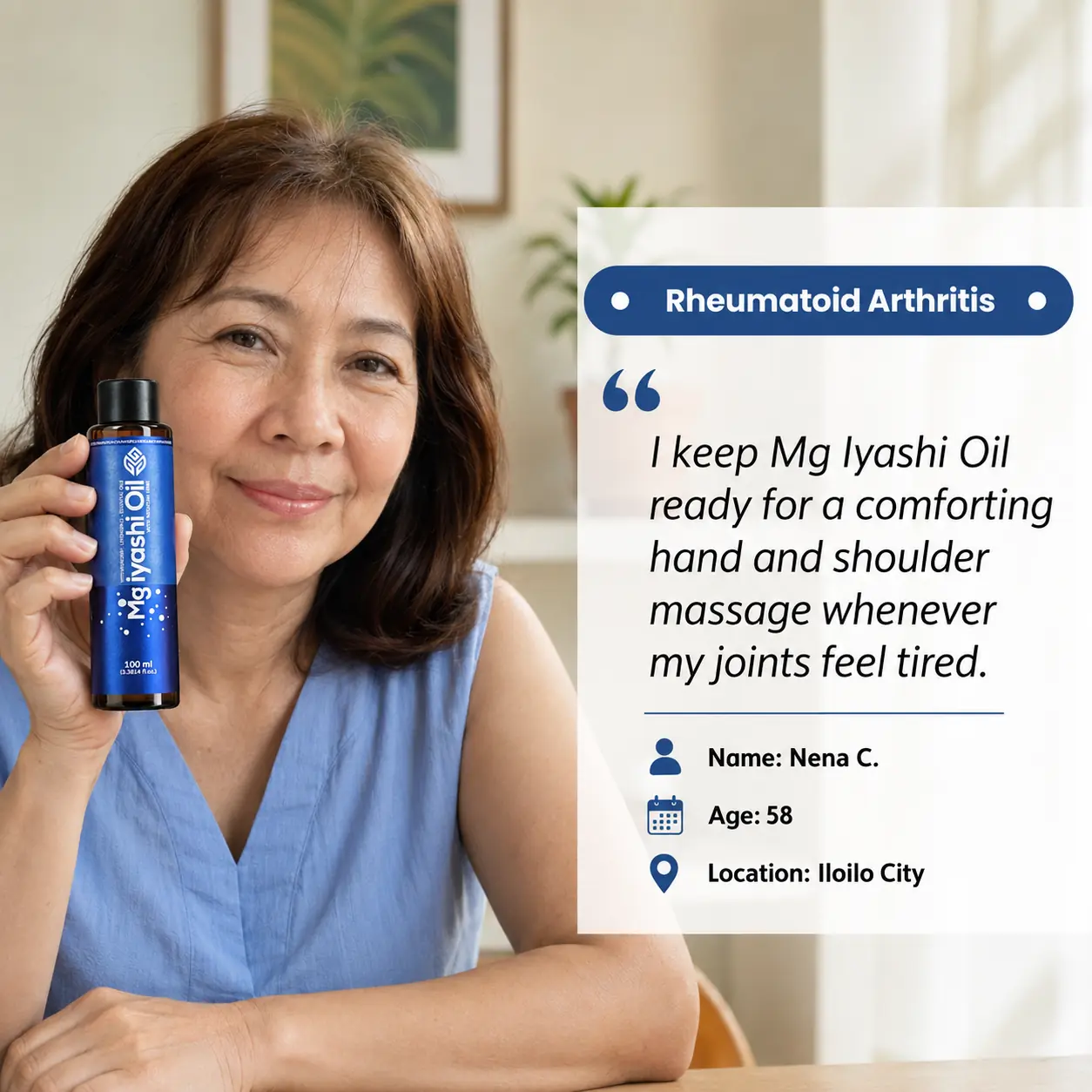 Mg Iyashi-Oil testimonial 9