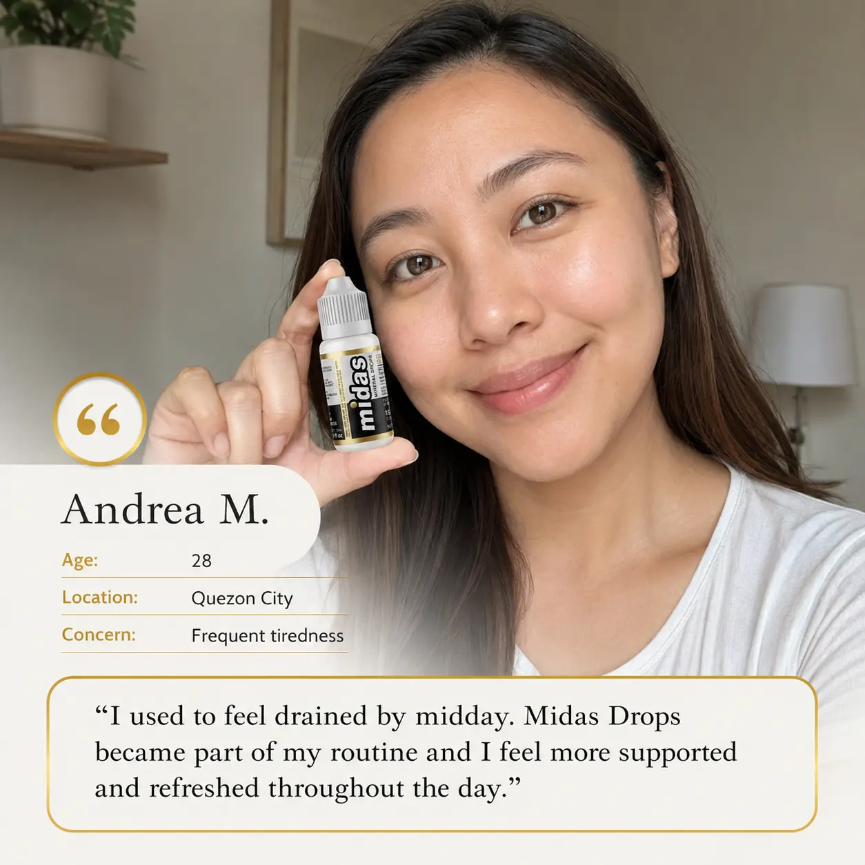 Midas Drops testimonial 1