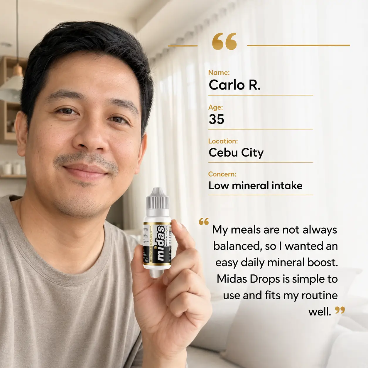Midas Drops testimonial 2